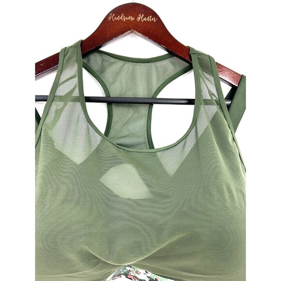 Adore Me Green 38DDD Micah Contour High Impact Sport Bra Mesh Adjustable Straps - Picture 6 of 12